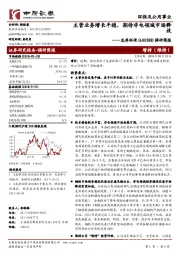 主营业务增长平稳，期待非电领域市场释放
