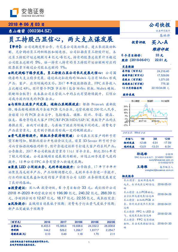员工持股凸显信心，两大支点谋发展