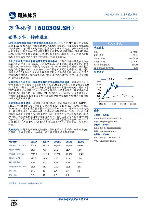 世界万华，持续进发