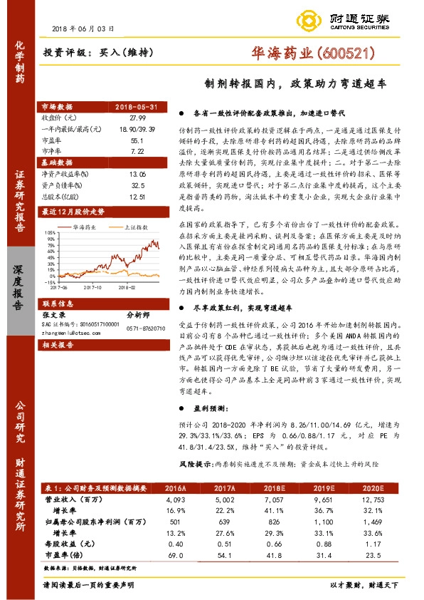 制剂转报国内，政策助力弯道超车