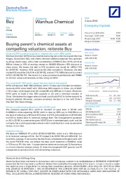 Buying parent's chemical assets at compelling valuation; reiterate Buy