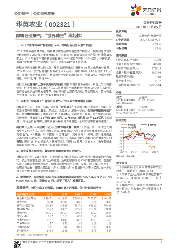肉鸭行业景气，“世界鸭王”再起航！