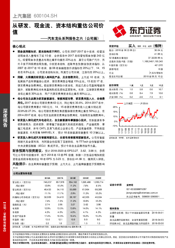 汽车龙头系列报告之六（公司篇）：从研发、现金流、资本结构重估公司价值