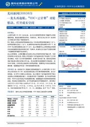 龙头再起航，“IDC+云计算”双轮驱动，打开成长空间