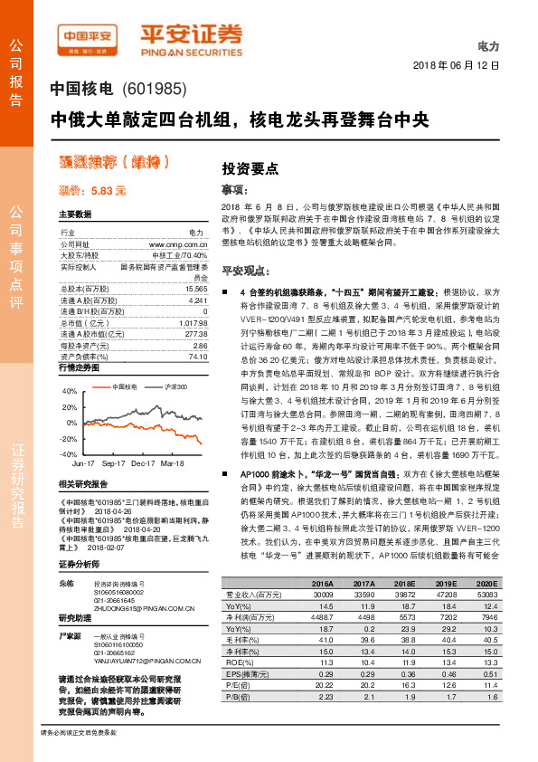 中俄大单敲定四台机组，核电龙头再登舞台中央