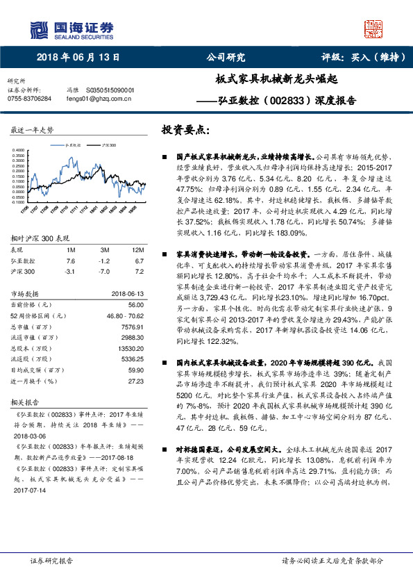 深度报告：板式家具机械新龙头崛起