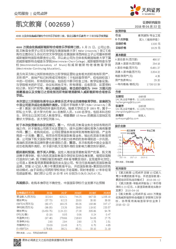 4000万美金收购威斯敏特合唱音乐学院等三校，锁定顶级音乐教育IP丰富国际学校资源