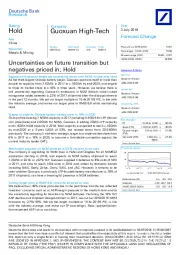 Uncertainties on future transition but negatives priced in; Hold