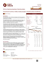 Investment business makes steady progress despite policy headwinds