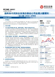 点评报告：染料和中间体业务涨价推动公司业绩大幅增长