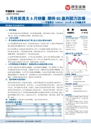2018年06月销量点评:5月抢装透支6月销量 期待Q3盈利能力改善