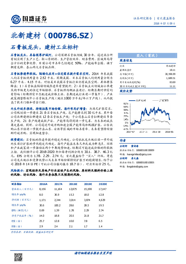 石膏板龙头，建材工业标杆