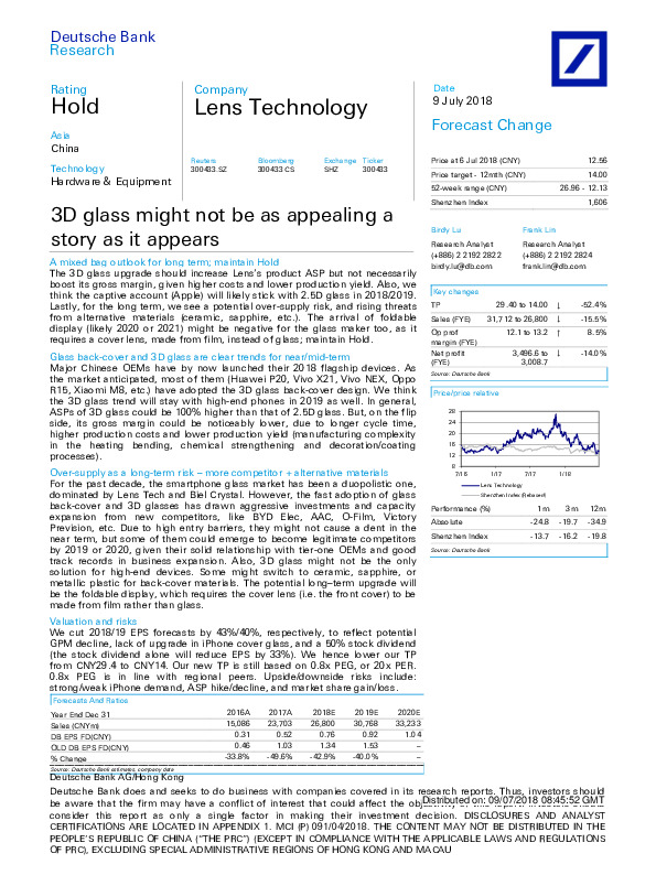 3D glass might not be as appealing astory as it appears