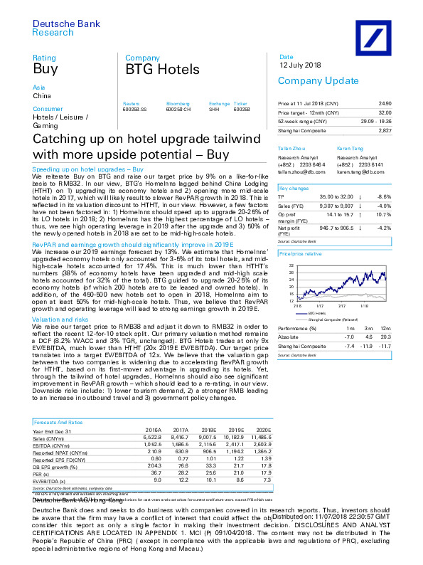 Catching up on hotel upgrade tailwind with more upside potential – Buy