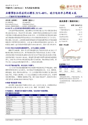 宁德时代中报业绩预告点评：业绩预告扣非后同比增长31%-40%，动力电池市占率超4成