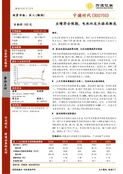 业绩符合预期,电池双龙头格局渐成