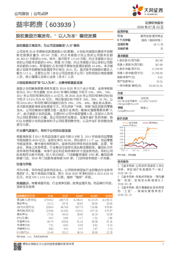 股权激励方案发布，”以人为本”稳定发展
