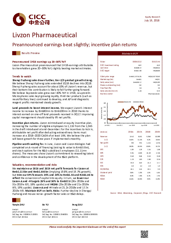 Preannounced earnings beat slightly; incentive plan returns