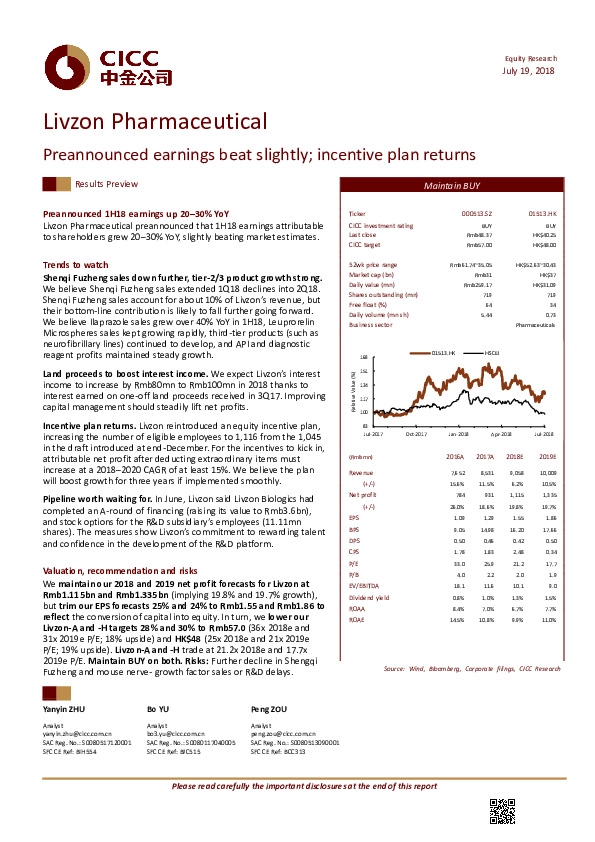 Preannounced earnings beat slightly; incentive plan returns