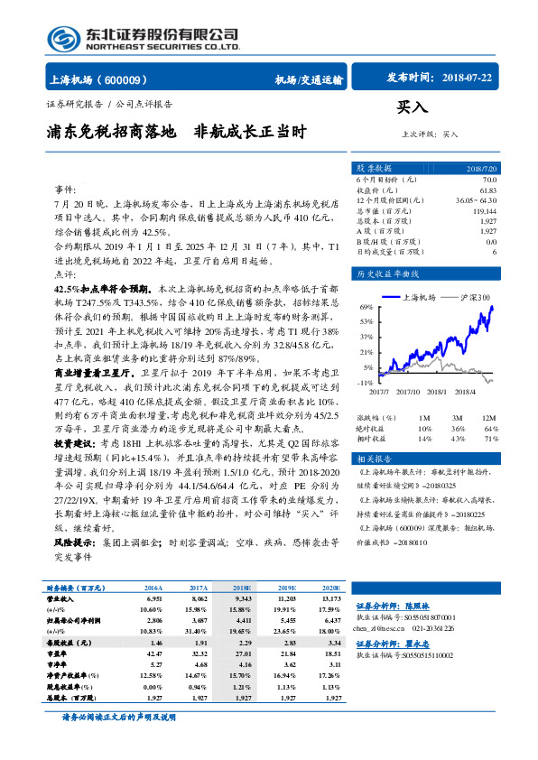 浦东免税招商落地 非航成长正当时