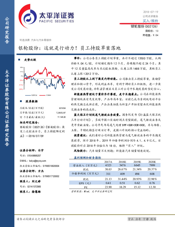 银轮股份：这就是行动力！员工持股草案落地