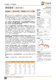 信维通信：中报符合预期，持续看好公司下半年增长