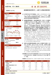 蛋氨酸价格有望回升，主要产品销量持续增长