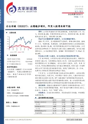 业绩稳步增长,阿里入股带来新可能