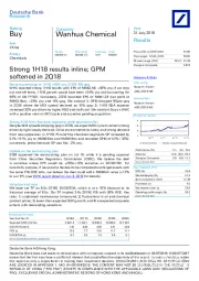 Strong 1H18 results inline; GPM softened in 2Q18