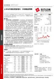 上半年内销延续高增长，外销略超预期