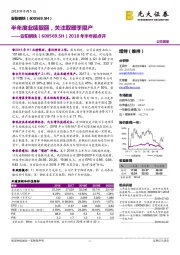 2018年半年报点评:半年度业绩靓丽,关注取暖季限产