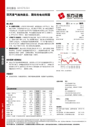 环丙景气维持高位，期待热电站转固