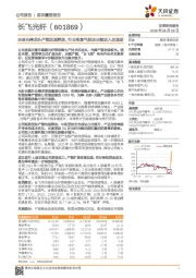 全球光棒龙头产能加速释放，行业高景气推动业绩进入加速期