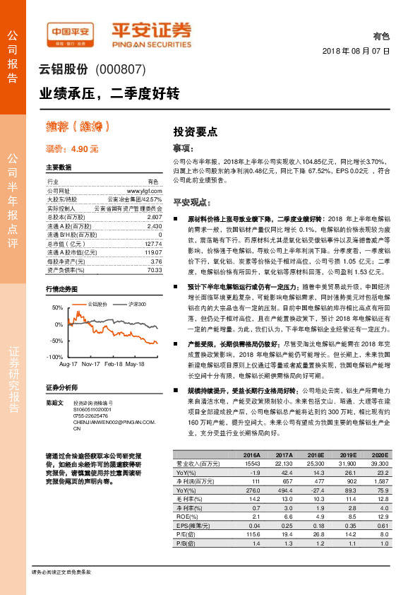 业绩承压，二季度好转