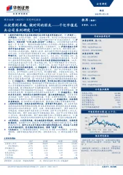 深度研究报告:千亿市值龙头公司系列研究(一):从优秀到卓越,做时间的朋友