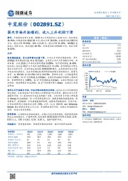 国内市场开拓顺利，收入上升利润下滑