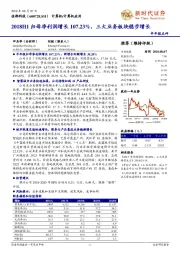 半年报点评:2018H1归母净利润增长107.23%,三大业务板块稳步增长