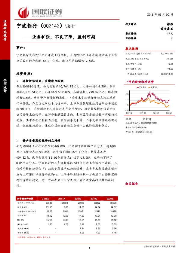 业务扩张，不良下降，盈利可期