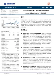 中报点评：Q2收入增速放缓，下半年提价贡献弹性