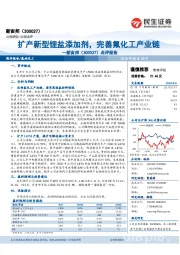 点评报告:扩产新型锂盐添加剂,完善氟化工产业链