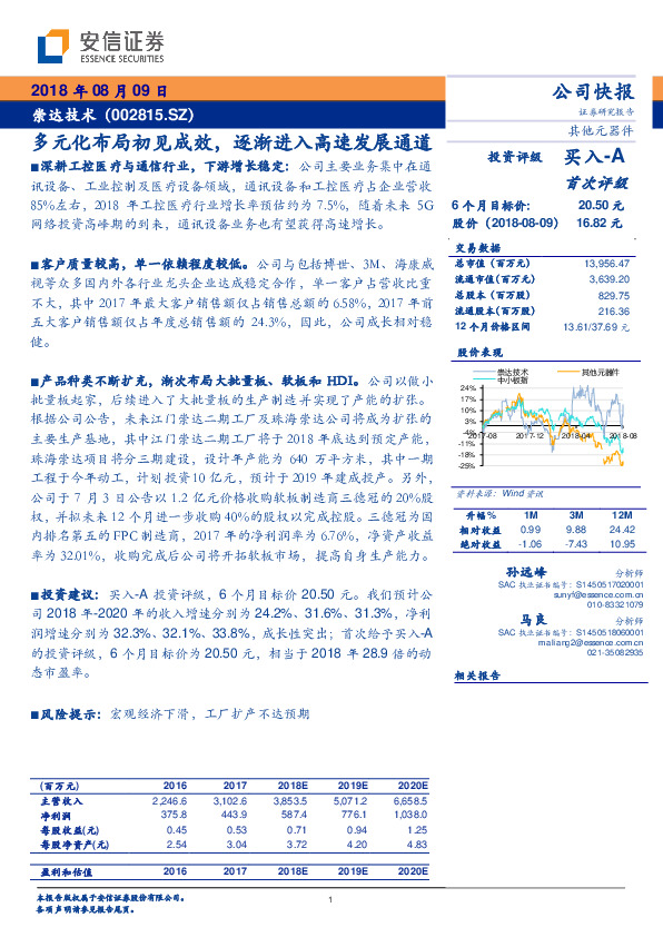 多元化布局初见成效，逐渐进入高速发展通道
