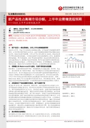 2018上半年业绩快报点评:新产品抢占高端市场份额,上半年业绩增速超预期