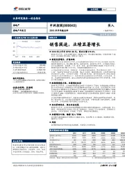 2018年半年报点评：销售提速，业绩显著增长