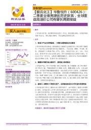 【联讯化工】华鲁恒升:二季度业绩亮眼创历史新高,全球重返高油价公司有望长周期受益