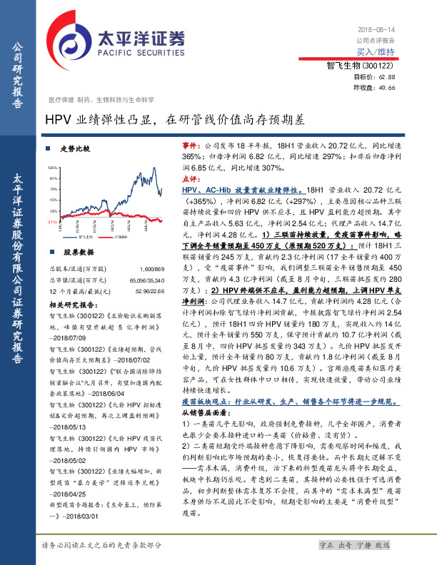 HPV业绩弹性凸显，在研管线价值尚存预期差