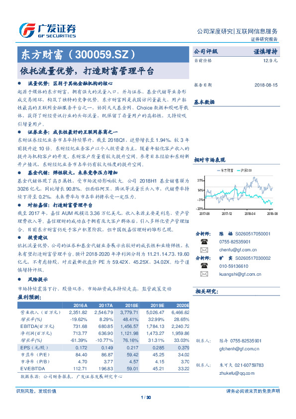 依托流量优势，打造财富管理平台