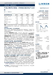 中报业绩符合预期，多领域发展实现产业协同