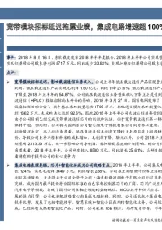 中报点评:宽带模块招标延迟拖累业绩,集成电路增速超100%