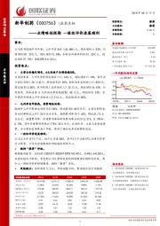 业绩略低预期 一致性评价进展顺利
