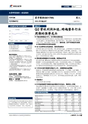 2018年中报点评：Q2营收利润加速，跨越整车行业周期的强势龙头